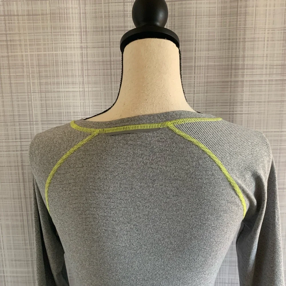 Lucy Striped Running Top with Thumb Holes
